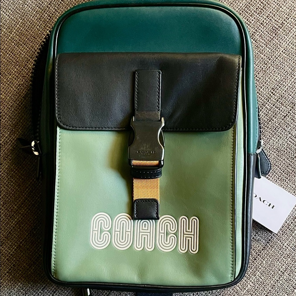 Men’s Track Pack in Colorblock w/Coach Patch Calf Leather